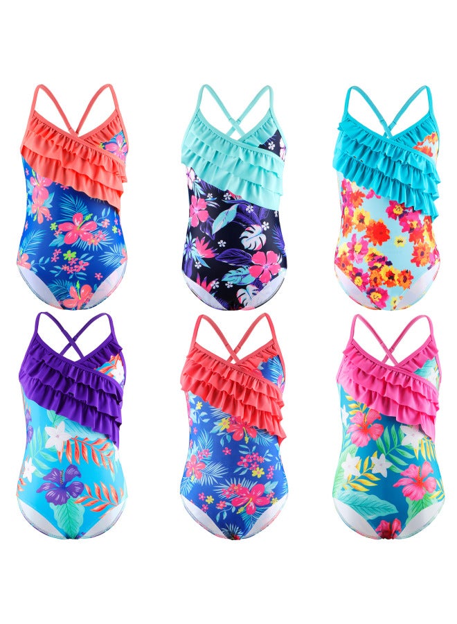 2023 Girls' Swimwear Girl's Ruffled Swimwear Quick-drying Children's Swimwear-Color:YY 201-3- - Image 2